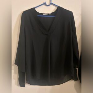 Black blouse X small sleeves tie